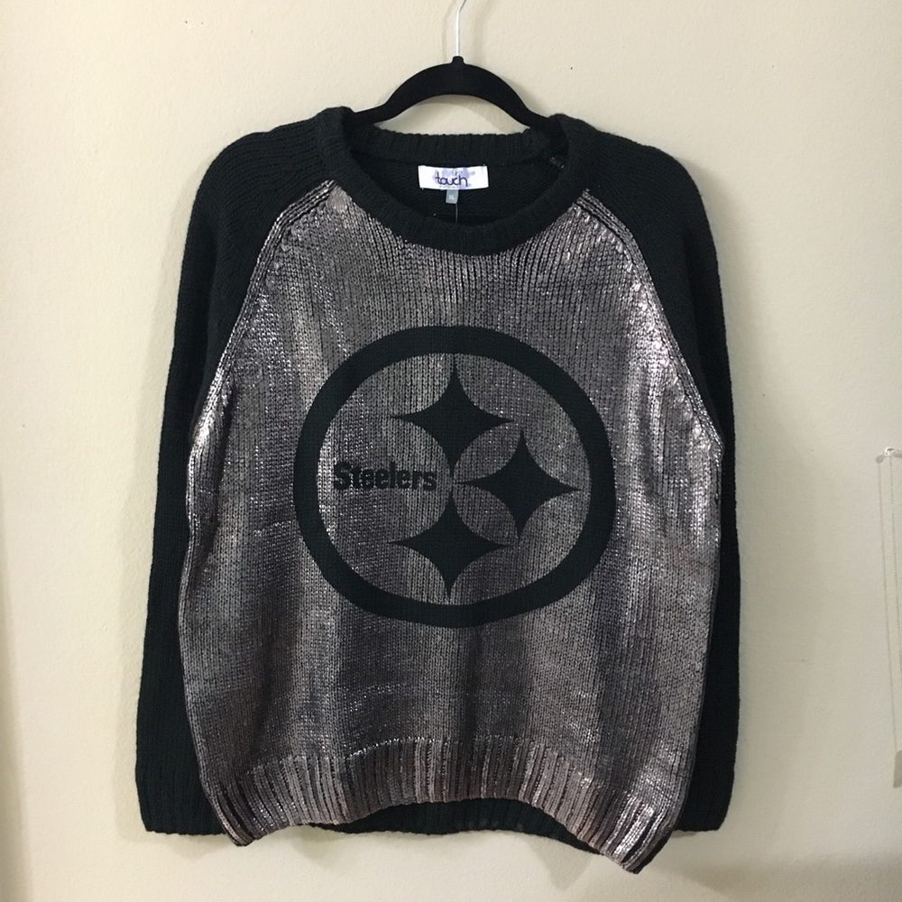 NWT Silver Steelers Fashion Sweater
